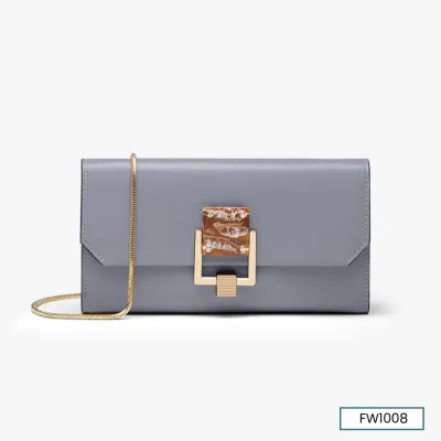 DIVA DUFFLE GRAY BLUE PURSE